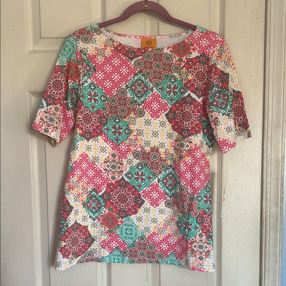 NWT Ruby Rd. Punch multicolor short sleeve T-shirt size small